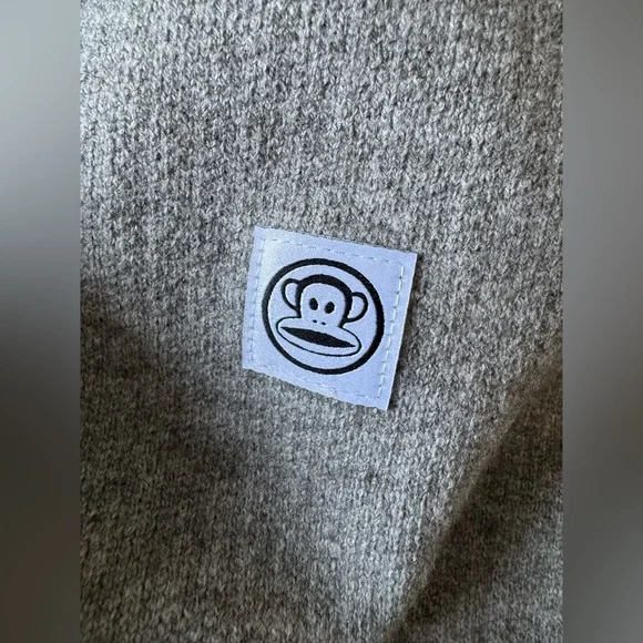 NWT Men’s Paul Frank Gray Fleece Lined Faux White Layer Detail Winter Sweater - Picture 5 of 6